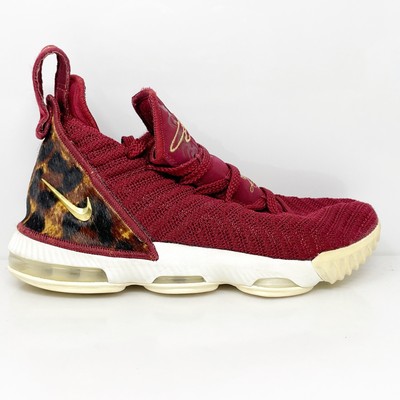 Nike Boys Lebron 16 AQ2465-601 Красные баскетбольные кроссовки, размер 4