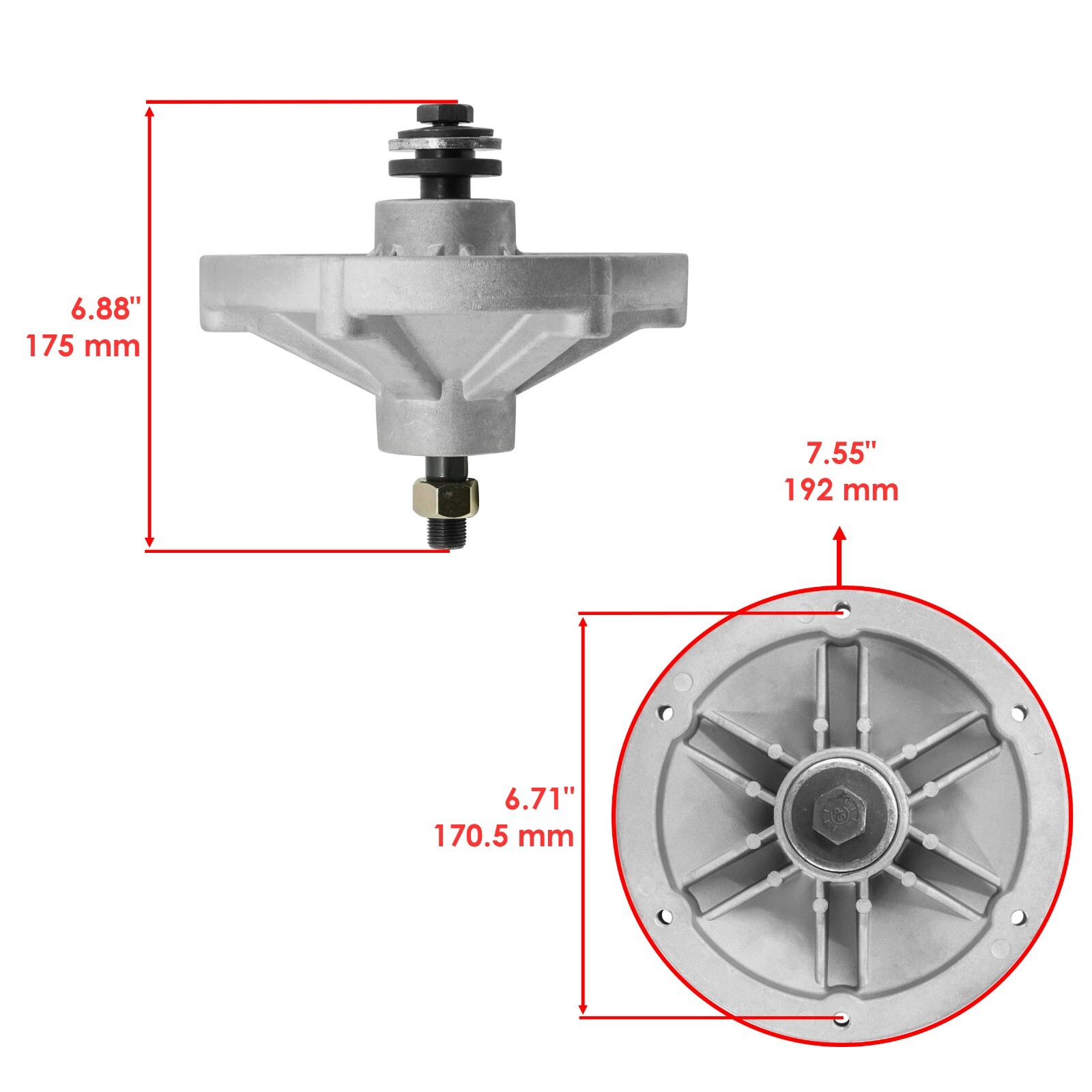 Deck Spindle for Toro 74812 74813 74816 Z4800 48" Zero-Turn 109-6394 109-8744