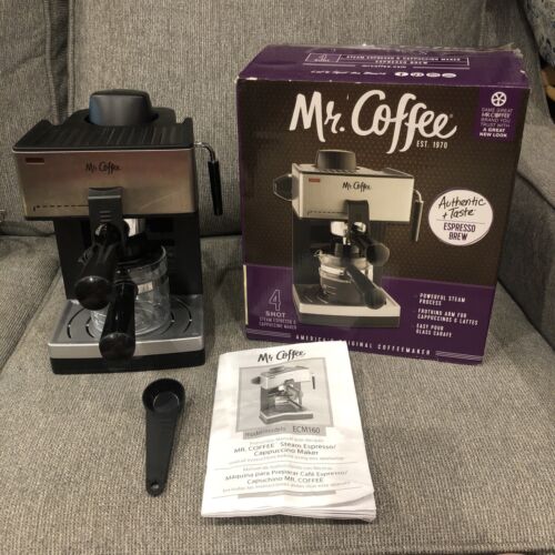 Mr. Coffee 4-Shot Steam Espresso & Cappuccino Maker with Frother Coffee ECM160
