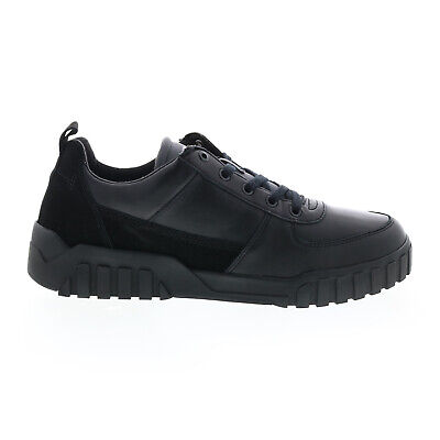Diesel Le Rua S-Rua Low Mens Black Leather Lace Up Lifestyle Sneakers Shoes