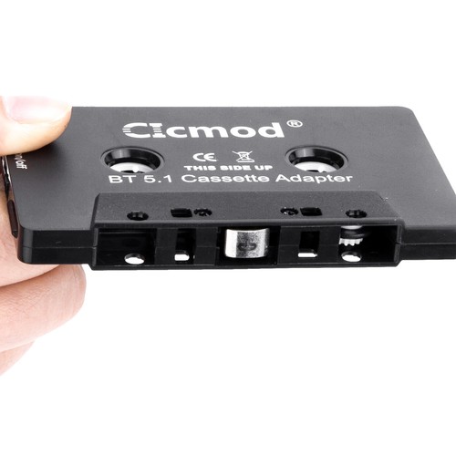 Bluetooth 5.1 Car Audio Cassette Music Adapter AUX Jack CD Tape Converter Black