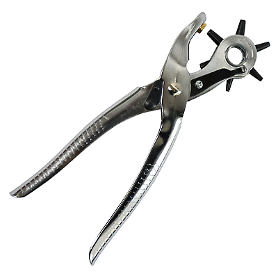 Revolving Leather Hole Punch Plier Puncher Leather Belt Cut Eyelet 6 Cut