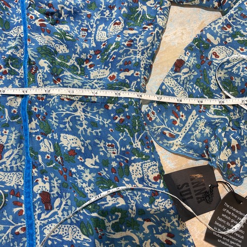 132. Anna Sui Silk Folkloric animal high neck dress NWT $429 Anthropologie 12