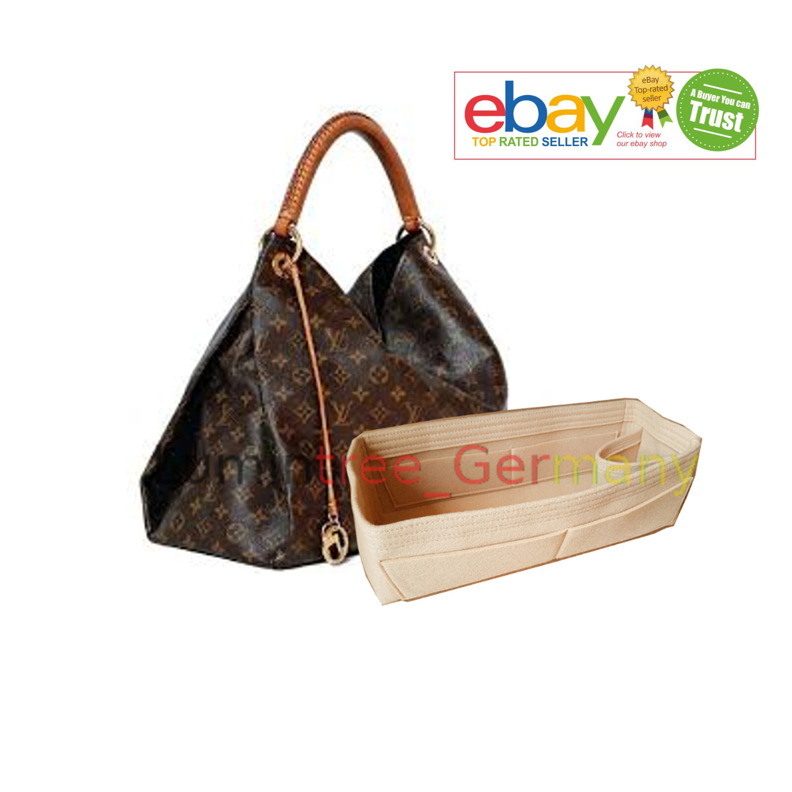 Bag Organizer Taschenorganizer Bag in bag Bag insert fur LV Artsy MM L36.5cm
