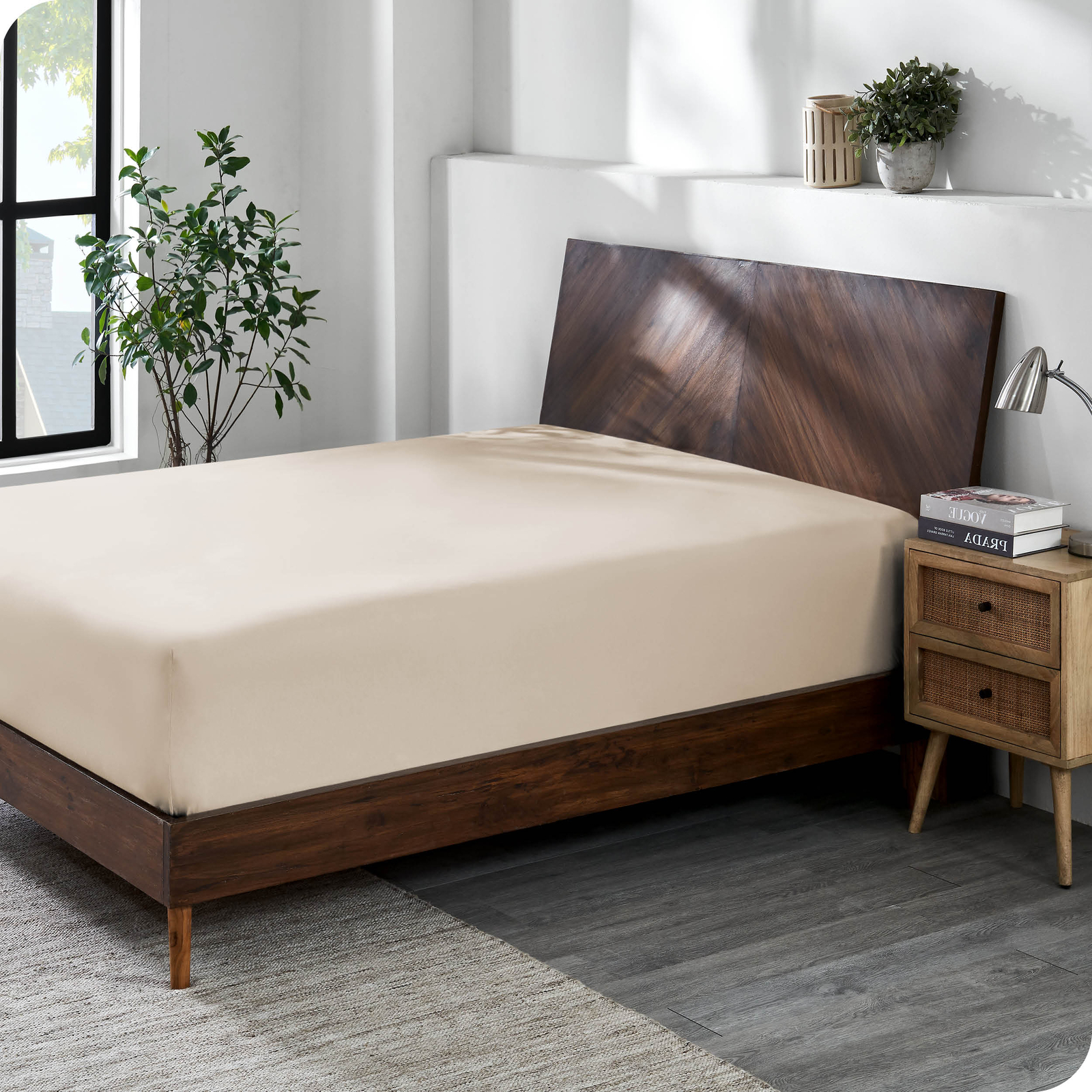 Bare Home 100% Organic Cotton Ultra Soft Jersey Fitted Sheet - Deep Pocket