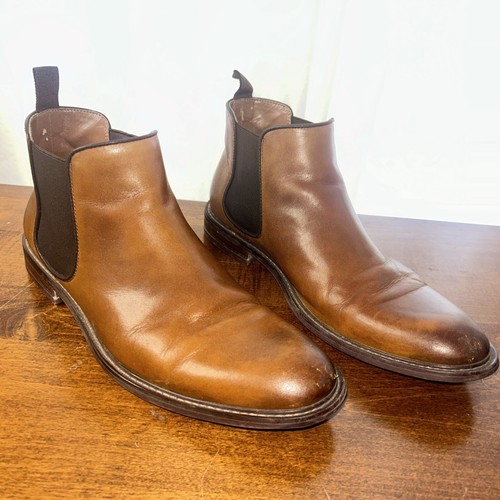 Nordstrom Men's Shop Leather Pull-On Chelsea Boot Sz 9 VGC
