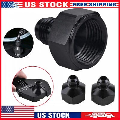 2X 10AN Female to 6AN Male Flare Reducer Fitting Fuel Cell Bulkhead Adapter US