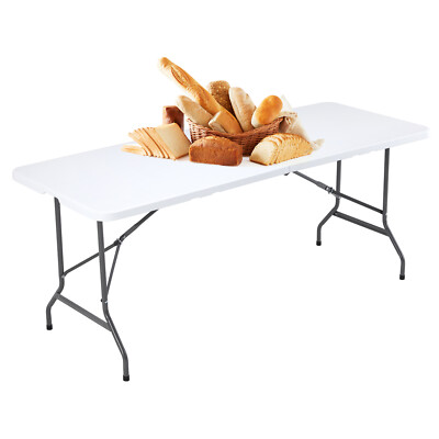 Portable Folding Table Heavy Duty Camping Picnic Table 4/6/8FT with Handle