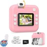 Kids Camera Instant Print with Flip Lens, Christmas Birthday Gift for Girls Boys, Digital Camera HD Video Instant Print Photos for Toddlers, Portable Travel Toys for 4 5 6 7 8 9 10 Year Old Pink