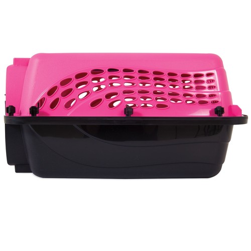 Petmate 2-Door Top Load Pet Dog Kennel, Pink, 19"L