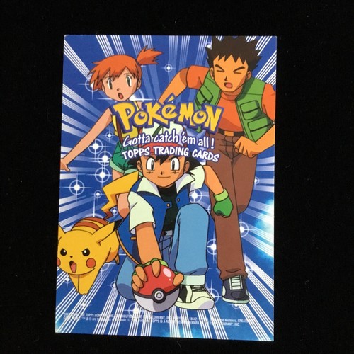 GOTTA CATCH 'EM ALL LIST CARD TOPPS POKEMON TV ANIMATION ED