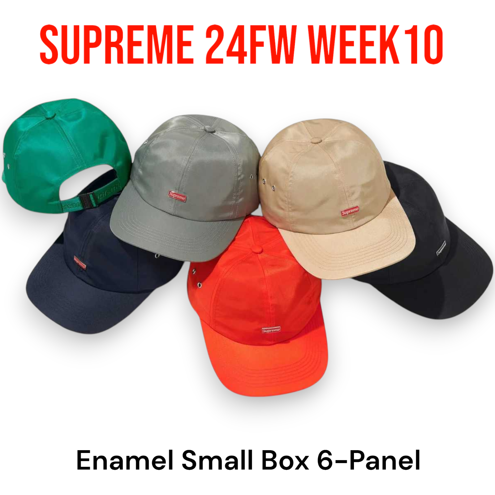 Supreme 24F W Week10 Enamel Small Box 6-Panel Cap Unisex Supreme 24F W Week10 Enamel Small Box 6-Panel Cap Unisex