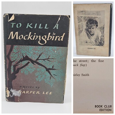 ''To Kill a Mockingbird'' 1960 Harper Lee First Book Club Edition USA Printed VTG
