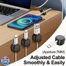 12 Pack,Magnetic Cable Clips and Silicon Cable Ties,[Cable Smooth Adjustable Under Desk Organizer],Cable Management,Cord Holder-Desk Stand Cable Organizer Holding,Adhesive for Home Cable Keeper