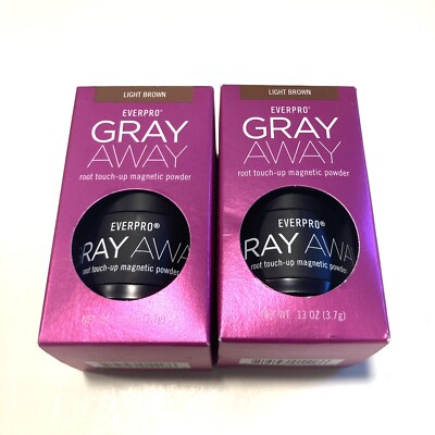 2 Pack - Everpro Gray Away: Root Touch-Up Magnetic Powder Light Brown