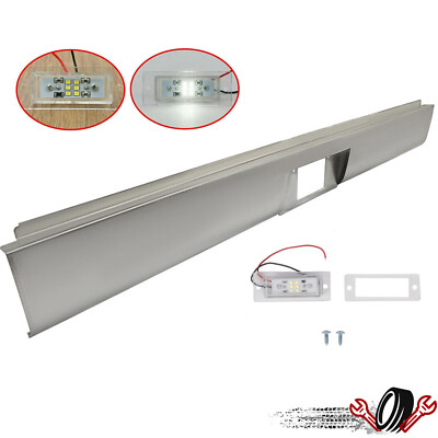 Steel Rear Bumper Roll Pan w/license plate light For 1972-93 Dodge D100/150/250