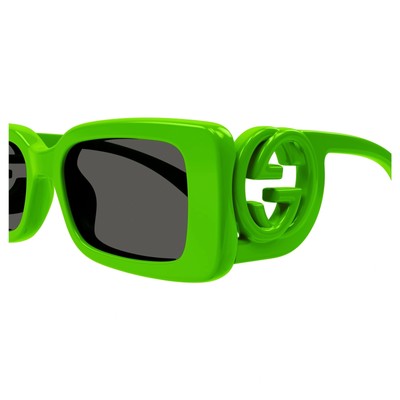 Pre-owned Gucci Gg1325s-009 Green Sunglasses In Gray
