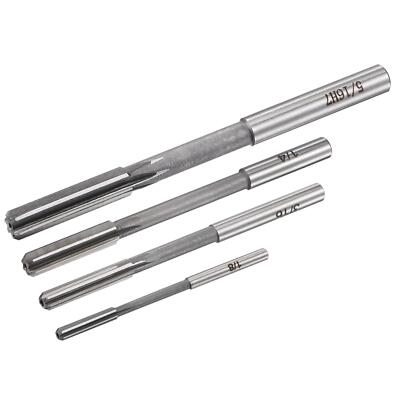 4pcs Chucking Reamer H7 Accuracy HSS 6 Straight Flutes 1/8" 3/16" 1/4" 5/16"