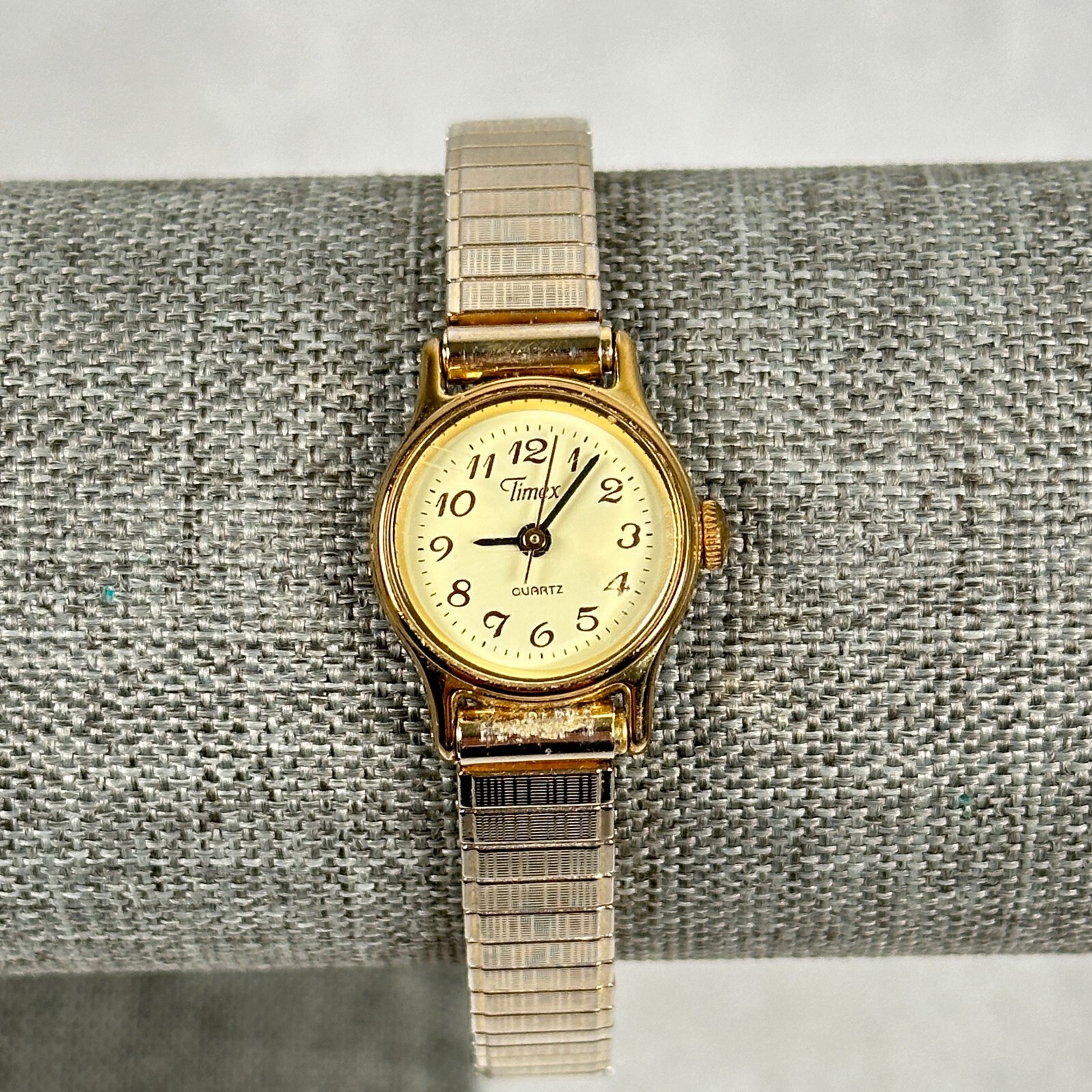 TIMEX クオーツ時計 メタルバンド　ゴールド VTG Timex Watch Womens 19mm Round Gold Tone Expansion 7.75