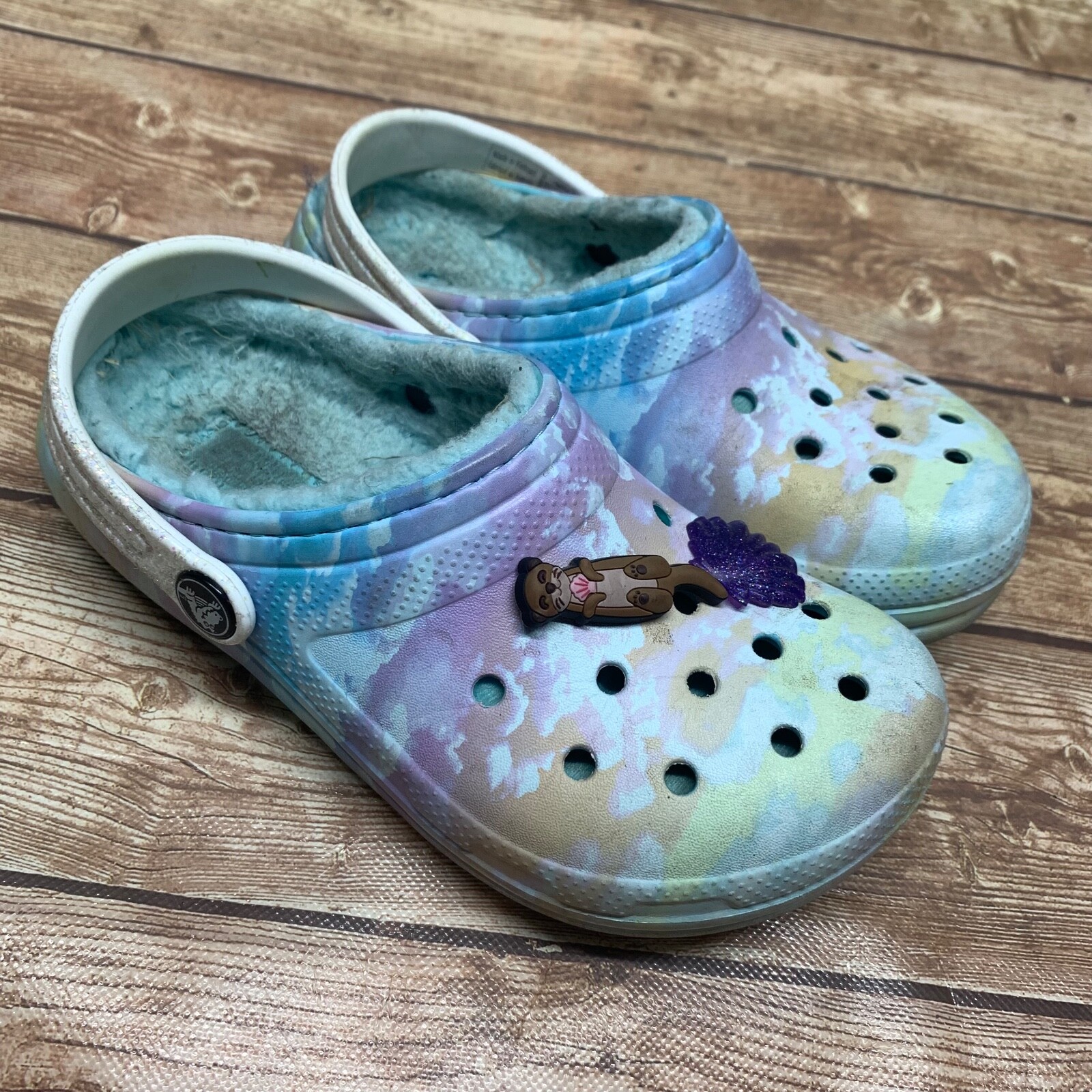 Crocs Kid's Classic Tie Dye Lined Clog Kid's Slippers 207322