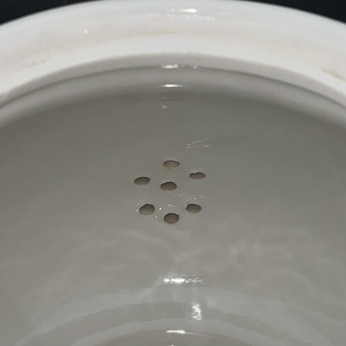 Hall China Pink New York Rare 10 Cup Gold Label Flower Daisies Teapot c1950s USA