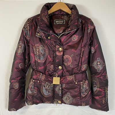 mdc doris pfister jacket winter womens 10 fox fur graphic ski zermatt pocket zip 313906338352