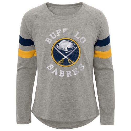 Футболка Outerstuff NHL Youth Girls (7–16) Buffalo Sabers Everyday Puck реглан