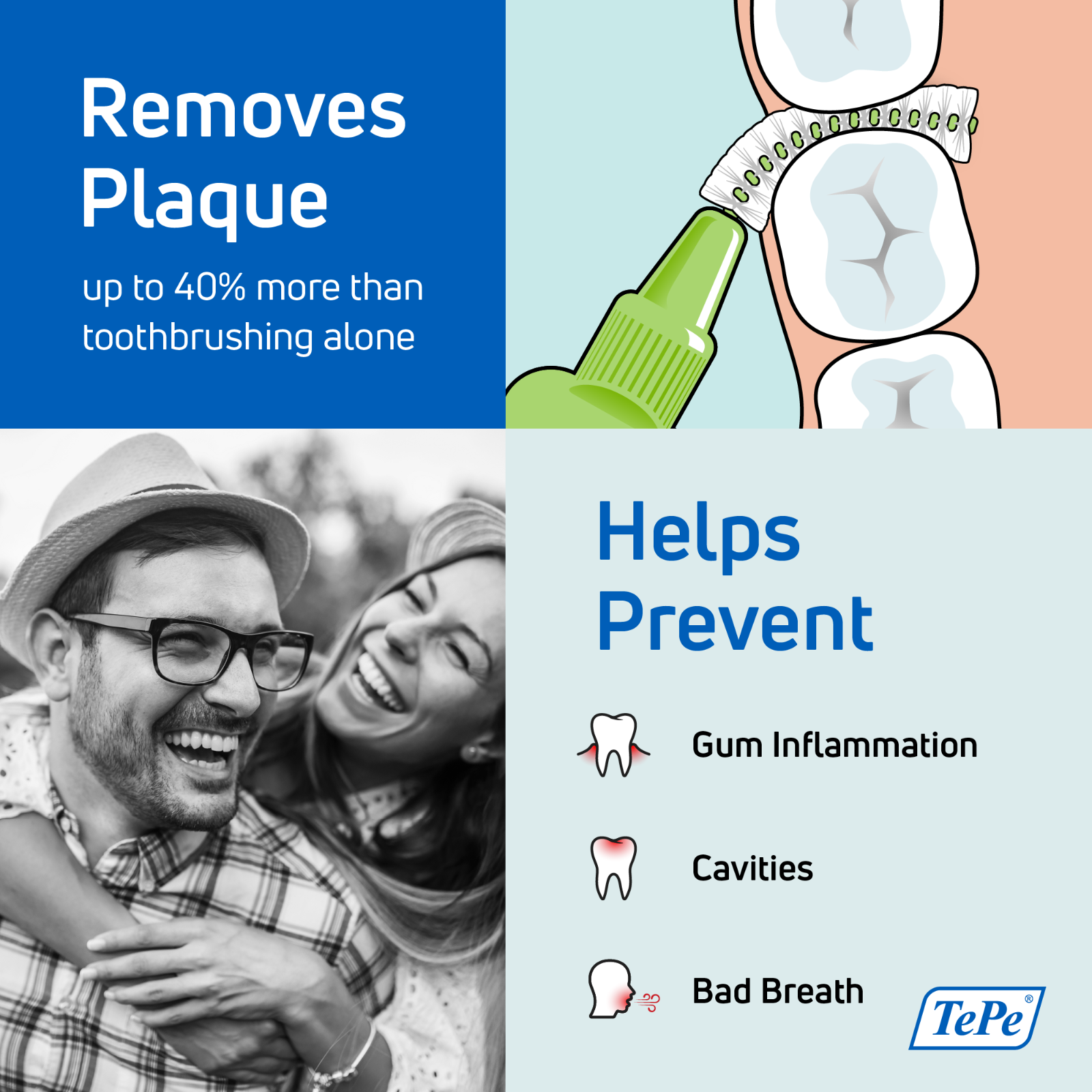 TePe Interdental Brushes Extra Soft Cleaners - Red - 0.5 mm