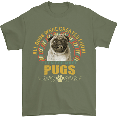 A Pug Dog Mens T-Shirt 100% Cotton