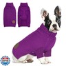 cyeollo Dog Sweater Pullover Turtleneck for Dogs, Classic Knitwear Fall Winter Cold Weather Doggie Clothes Warm Pet Apparel Small Dog Sweaters, Purple M
