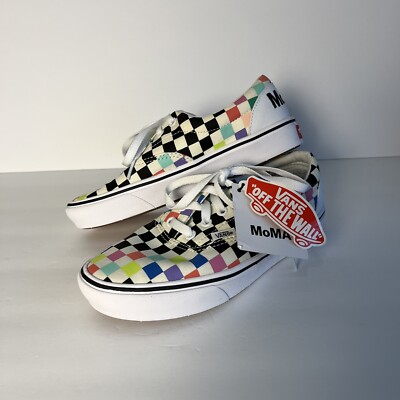Vans MoMA Comfycush Checkerboard Print Sneakers Women s Sz 7.0 New No Box