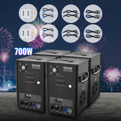 VEVOR 4PCS Cold Spark Machine 700W Stage Effect DMX Firework Wedding 6.6-16.4ft