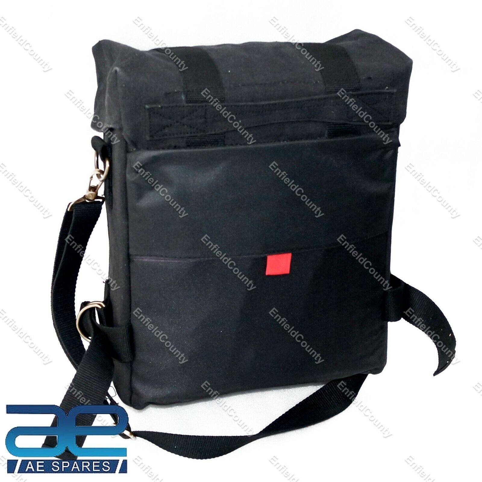 Pair Military Pannier Canvas Bag Black For Royal Enfield Classic 350 500CC 