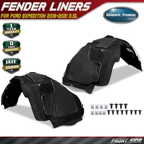 2PCS Front Inner Fender Liners w/ Insulation Foam for Ford