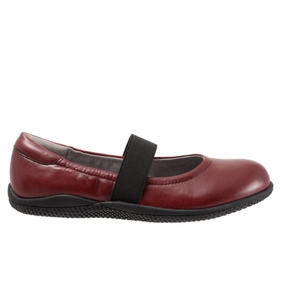 Женские красные узкие кожаные туфли Mary Jane на плоской подошве Softwalk High Point S1466-611 7