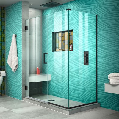 DreamLine SHEN-24525300 Unidoor Plus 52 1/2 in. W x 30 3/8 in. D - Black