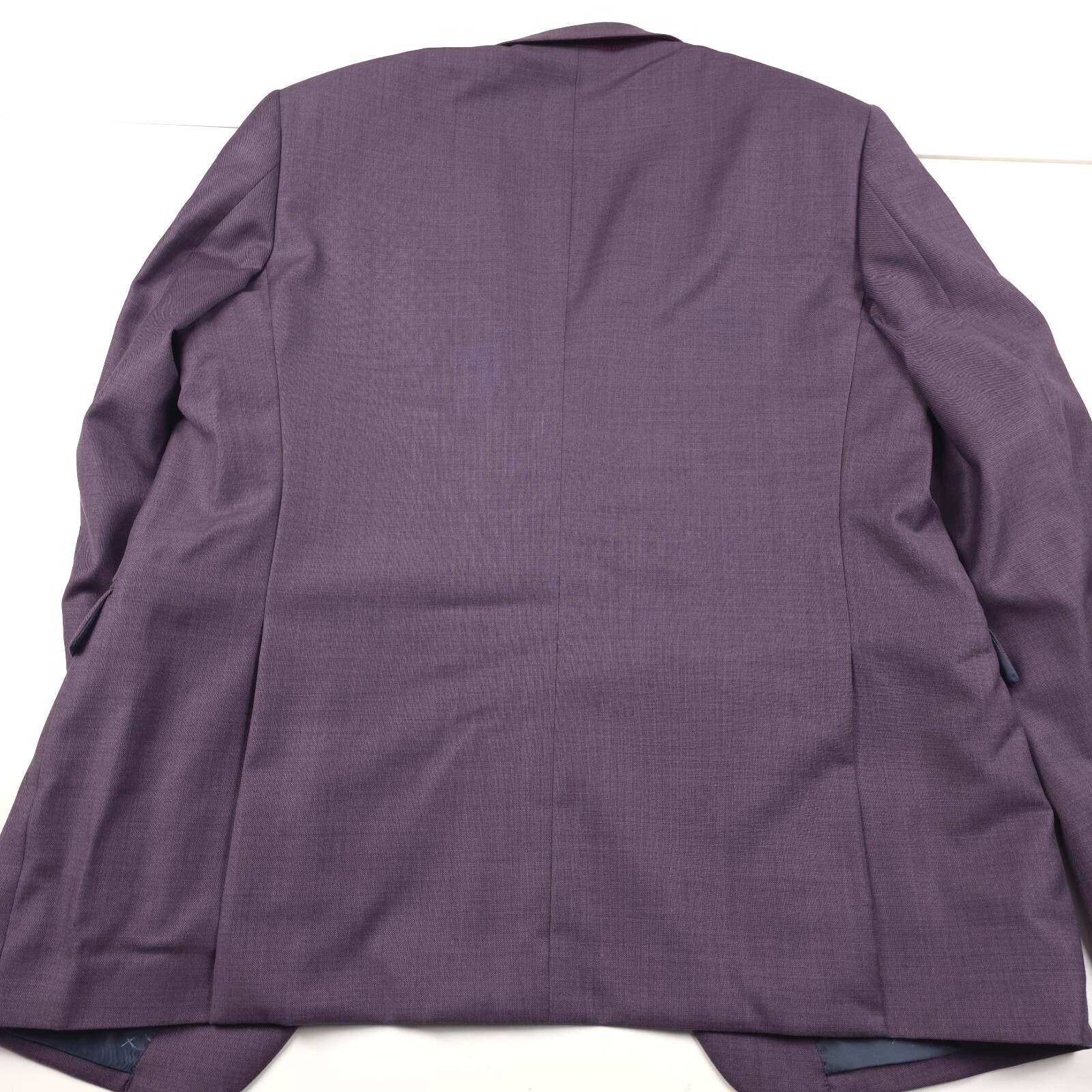 Pre-owned John Varvatos Bleecker Purple Sharkskin Slim Fit Blazer Suit Jacket Mens 42r