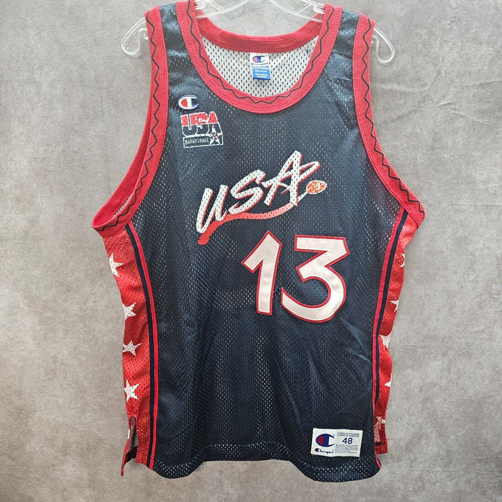 SHAQUILLE O'NEAL Champion USA BASKETBALL Dream Team 2 Jersey