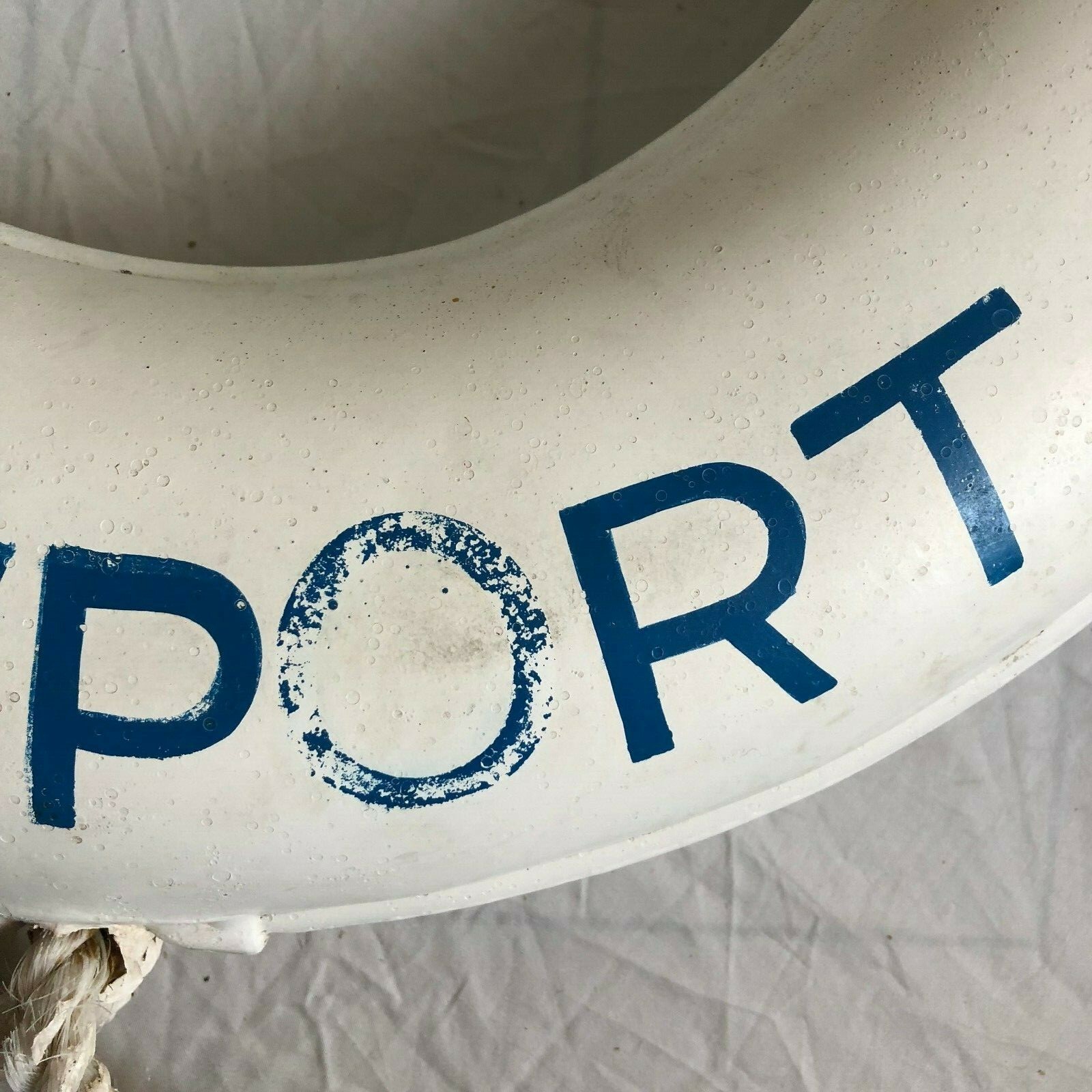 Vintage 1979 Boat Life Preserver Ring Silver Gull Newport Rhode Island Buoy