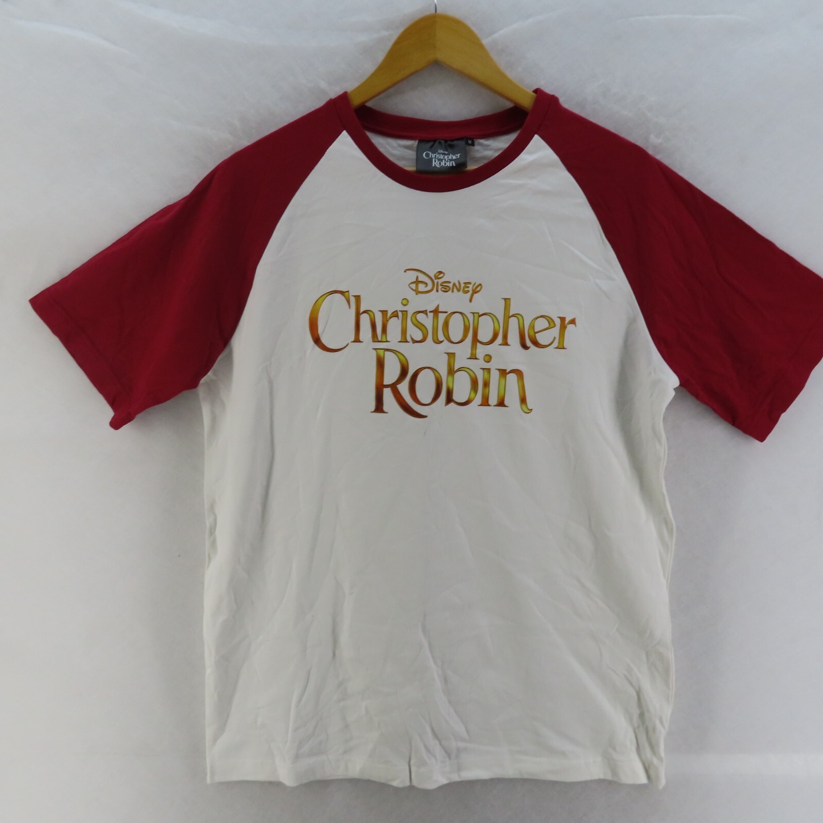Disney T Shirt Mens Adult Size Medium White Red Short Sleeve Casual