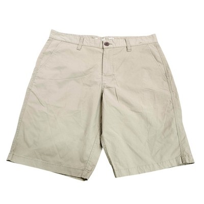 RVCA Shorts Mens 32 Beige Chino 11 Inseam Flat Front Casual Summer Pockets