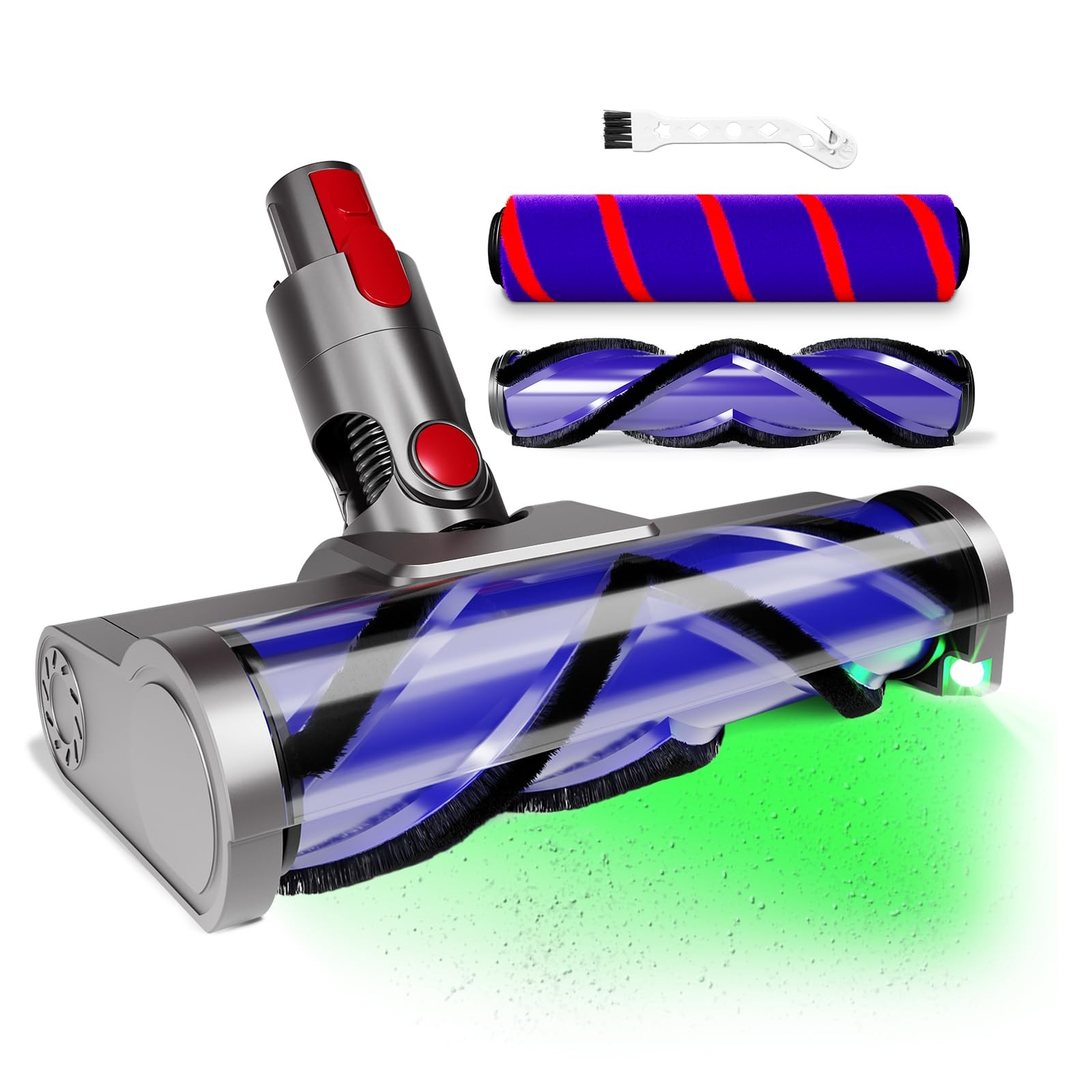 WitLion Vacuum Cleaner 2-in-1 Replacement Head Rollers & Led Light