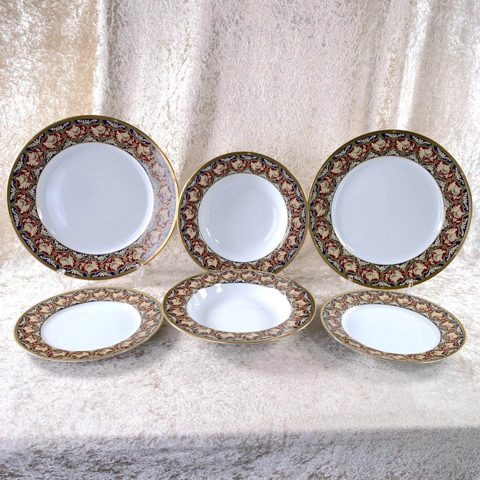 Christian Dior 食器 Christian Dior Plate Tabriz Set of 6 Porcelain Tableware