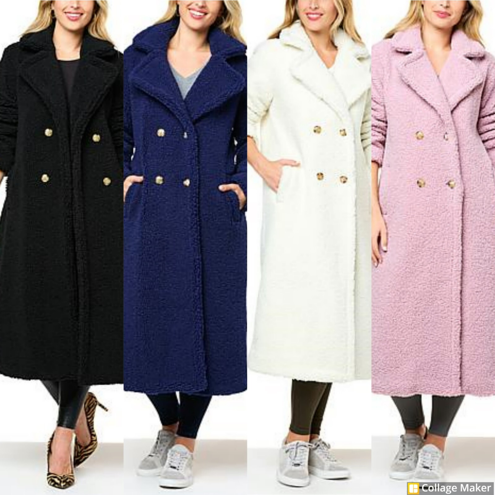 G by Giuliana Black Label Teddy Coat Sherpa Fleece, Choose Color