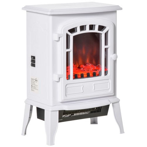 Heater W/ Realistic Flame Effect White