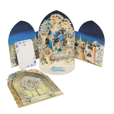 Merry Christmas Amazing 3D Pop-Up Greeting Card The Religious Christmas Nativity