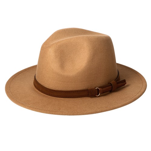 Men Women Wide Brim Wool Felt Fedora Panama Cowboy Girl Hat Casual Jazz Cap