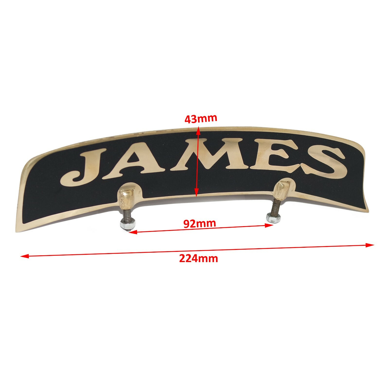 Customized Front Mudguard Number Brass Plate For James  Motorcycle