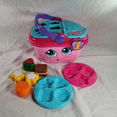 Leapfrog Shapes and Sharing Picnic Basket Pink TESTED WORKS 