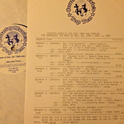 12/26/88 COUNTRY TOP 10 PRESENTS TOP 20 OF 1988 YEAR END